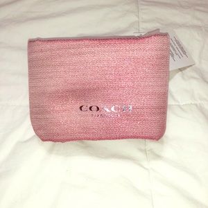 NWT Coach shimmery toiletry/makeup bag.